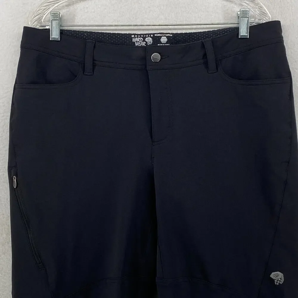 MOUNTAIN HARDWEAR Pants Women 12 34 Winter Wander Softshell Utility Hiking Black_5